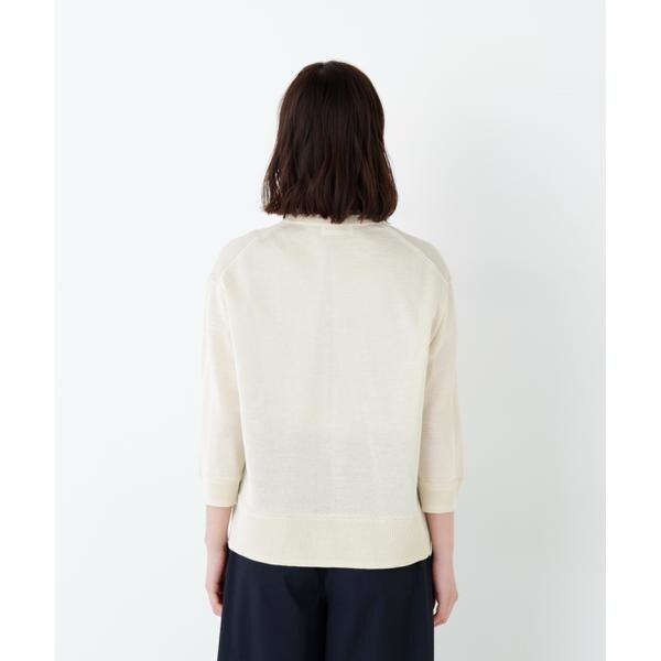 ヒューマンウーマン（human woman）/《名品 ／ 洗える ／ 4カラー展開》ハイゲージギマ　ジップアップクルー_9