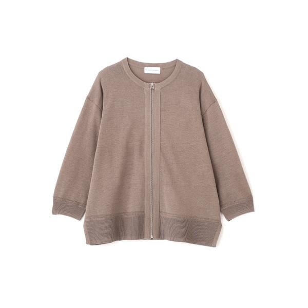 ヒューマンウーマン（human woman）/《名品 ／ 洗える ／ 4カラー展開》ハイゲージギマ　ジップアップクルー_14