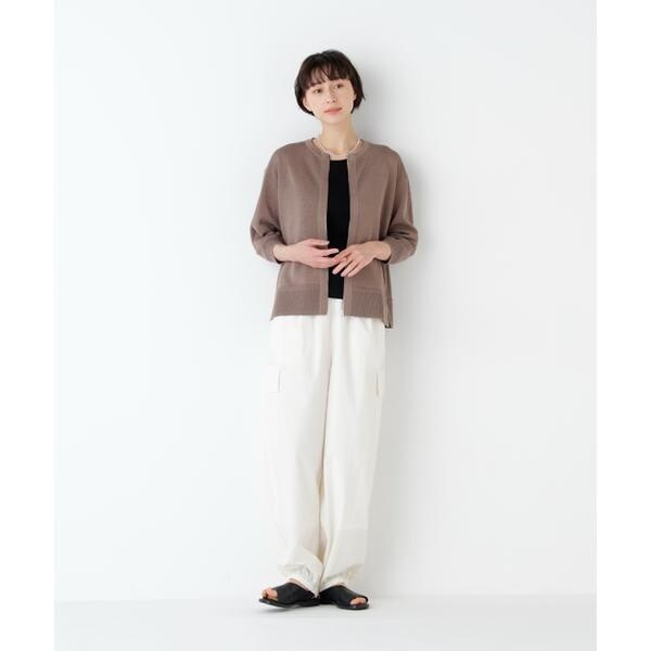 ヒューマンウーマン（human woman）/《名品 ／ 洗える ／ 4カラー展開》ハイゲージギマ　ジップアップクルー_16