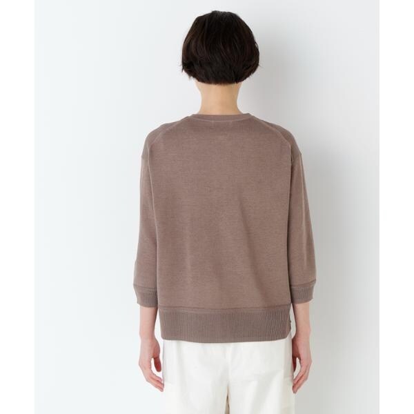 ヒューマンウーマン（human woman）/《名品 ／ 洗える ／ 4カラー展開》ハイゲージギマ　ジップアップクルー_18