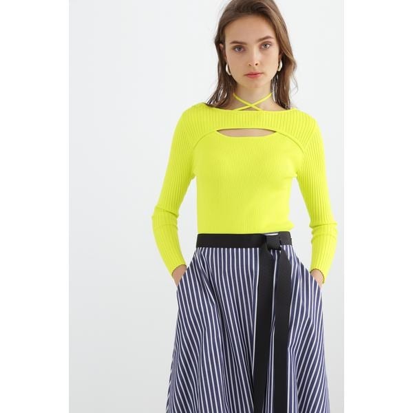 ピンキー＆ダイアン（PINKY&DIANNE）/◆ミックスリブカットアウトプルオーバー