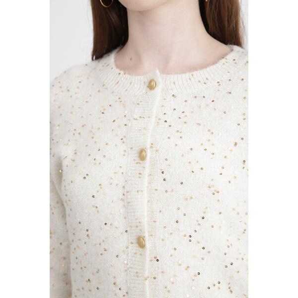 24AW PINKY&DIANNE スパンコールニットベアトップ カーディガン 24AW