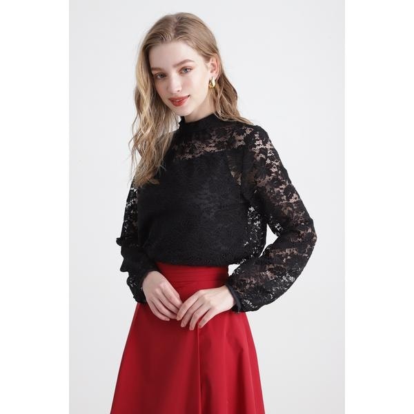 ピンキー＆ダイアン（PINKY&DIANNE）/◆コードレーススタンドブラウス