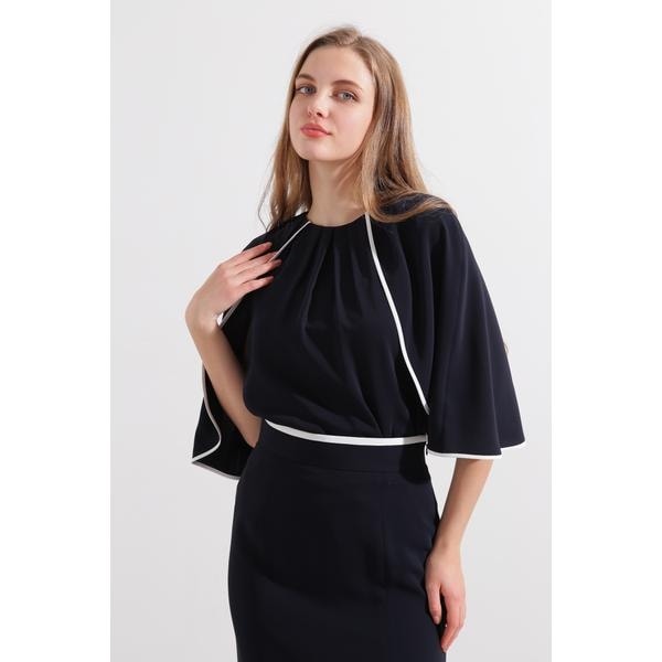 ピンキー＆ダイアン（PINKY&DIANNE）/◆バイカラーケープブラウス