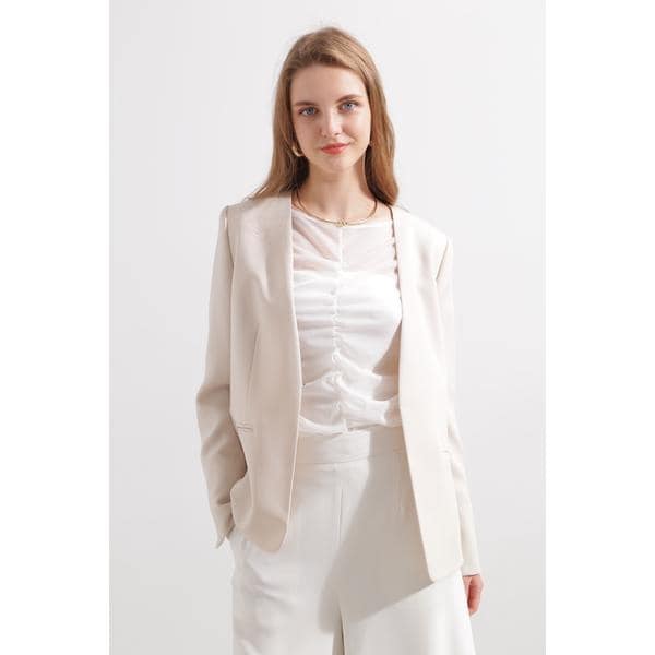 ピンキー＆ダイアン（PINKY&DIANNE）/◆オックスノーカラージャケット