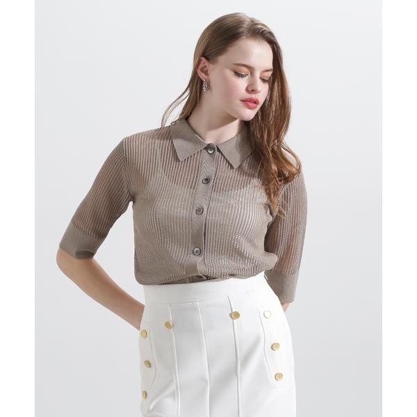 ピンキー＆ダイアン（PINKY&DIANNE）/◆シアーコンビカーディガン