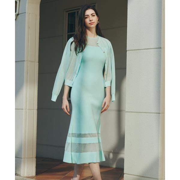 ピンキー＆ダイアン（PINKY&DIANNE）/◆シアーコンビマーメイドニットワンピース