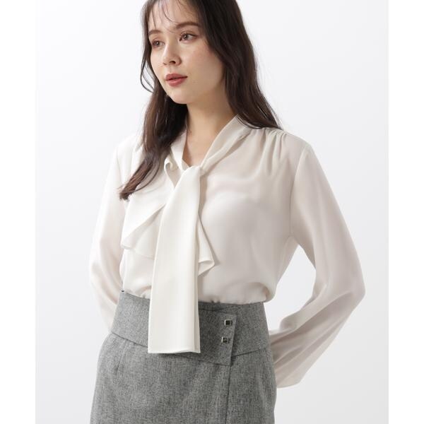 ピンキー＆ダイアン（PINKY&DIANNE）/［WEB／店舗限定カラー］ラッフルアクセントボウタイブラウス