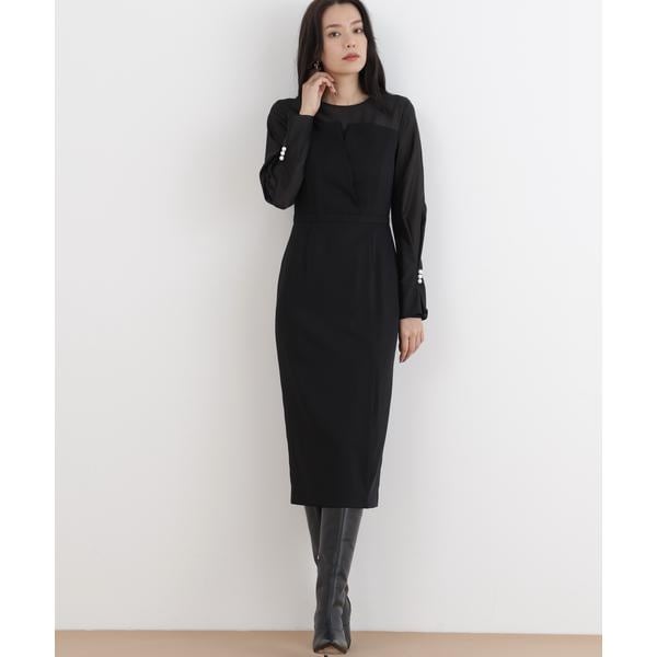 ピンキー＆ダイアン（PINKY&DIANNE）/◆パールスリーブドッキングワンピース