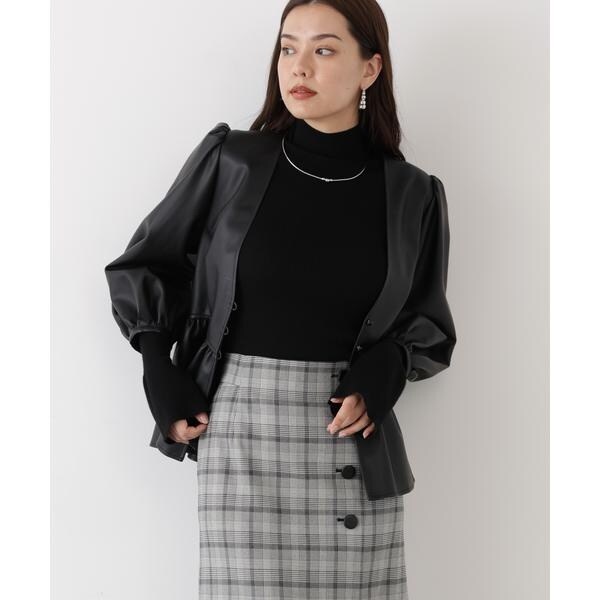 ピンキー＆ダイアン（PINKY&DIANNE）/◇フォーレザーペプラムブラウス