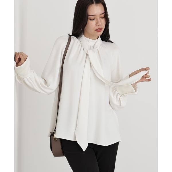 ピンキー＆ダイアン（PINKY&DIANNE）/◆ジャギーカフスリボンブラウス