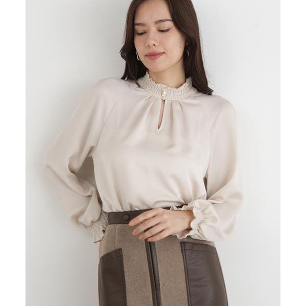 ピンキー＆ダイアン（PINKY&DIANNE）/◆シャーリングネックギャザーブラウス