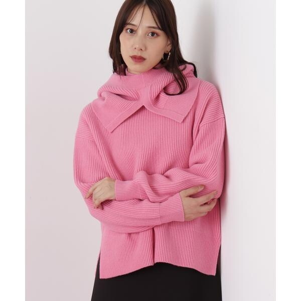 ピンキー＆ダイアン（PINKY&DIANNE）/◆フードスヌード付きニットプルオーバー