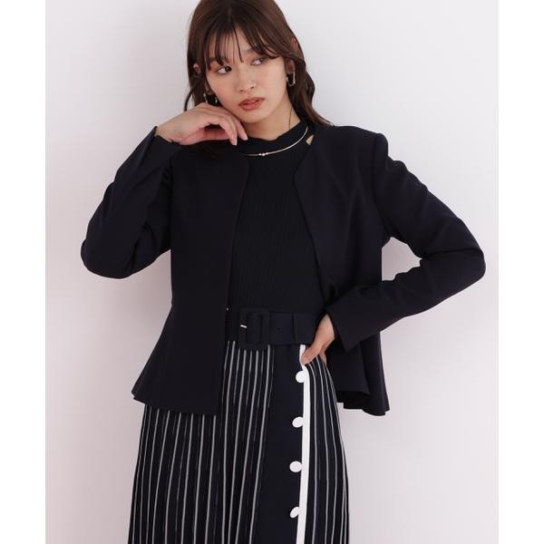 ピンキー＆ダイアン（PINKY&DIANNE）/キーネックペプラムジャケット