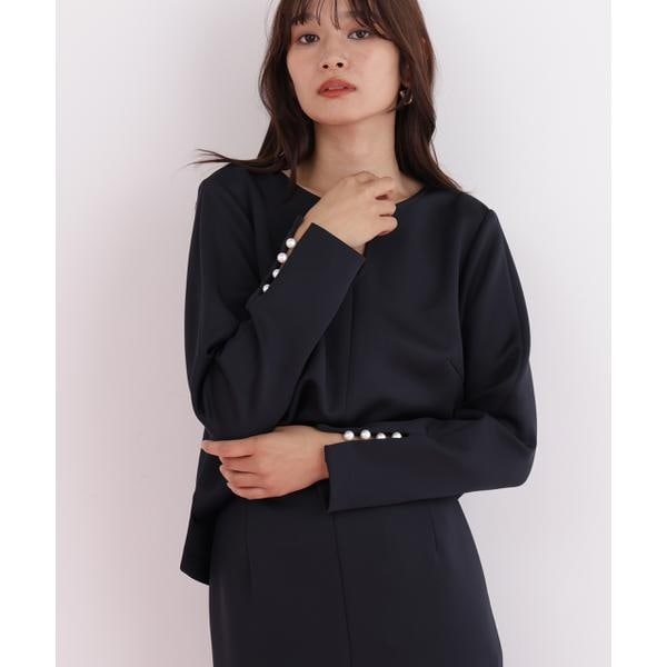 ピンキー＆ダイアン（PINKY&DIANNE）/パールビーズスリーブジャージトップス