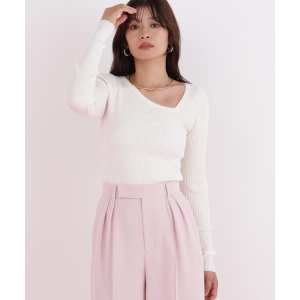 ピンキー＆ダイアン（PINKY&DIANNE）/アシンメトリーネックニットプルオーバー