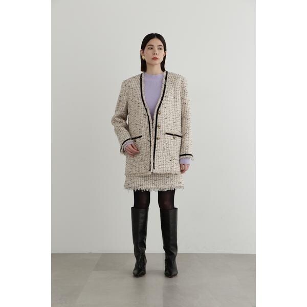 ジルJILL☆カラーミックスツイードジャケット ジル スチュアート JILL STUART カラーミックスツイード