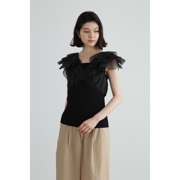 ジル スチュアート（JILL STUART）/◆シアーフリルドッキングニットの通販は
