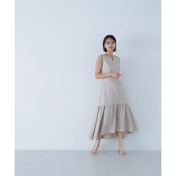 ナチュラルビューティーベーシック（NATURAL BEAUTY BASIC）/スリットネックバスケットワンピース* 6,724円