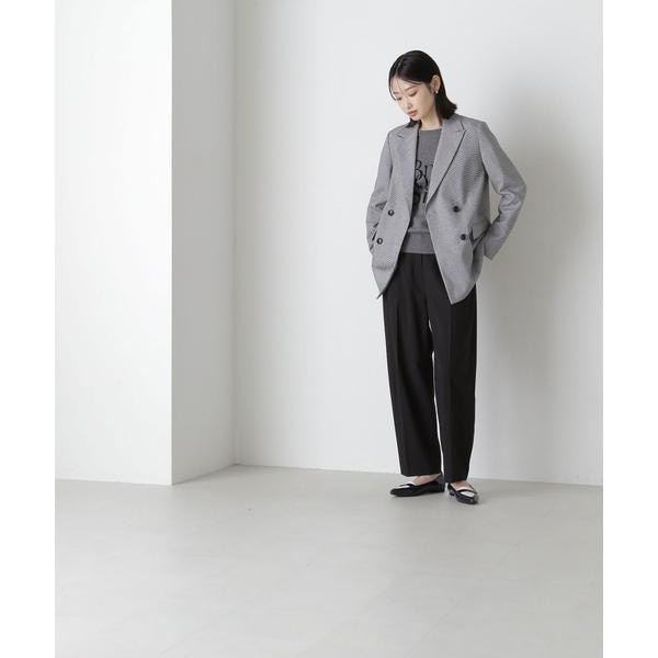 新品　ナチュラルビューティベーシック　ダブルブレストボクシージャケット　NBB CLASSY.12月号 お仕事名品Award 2025＞「ジャケット賞」ダブル