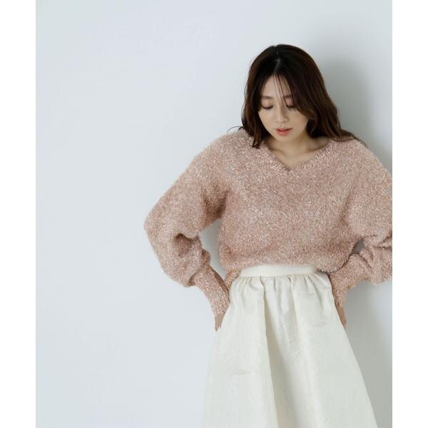 ナチュラルビューティーベーシック（NATURAL BEAUTY BASIC）/ラメシャギーニット 6,298円