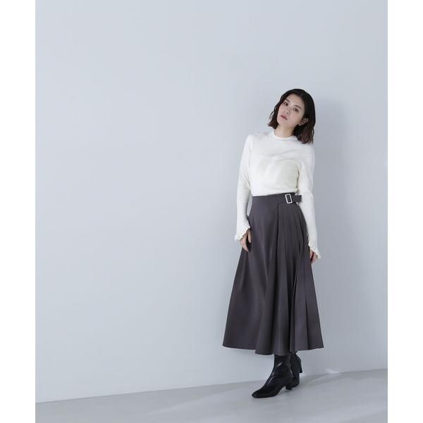 【未使用・タグ付き】NATURAL BEAUTY BASIC スカート 未使用 natural beauty basicフリル付きブラックロングスカート