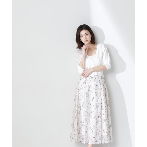 ナチュラルビューティーベーシック（NATURAL BEAUTY BASIC）/フラワーシフォンフレアスカート