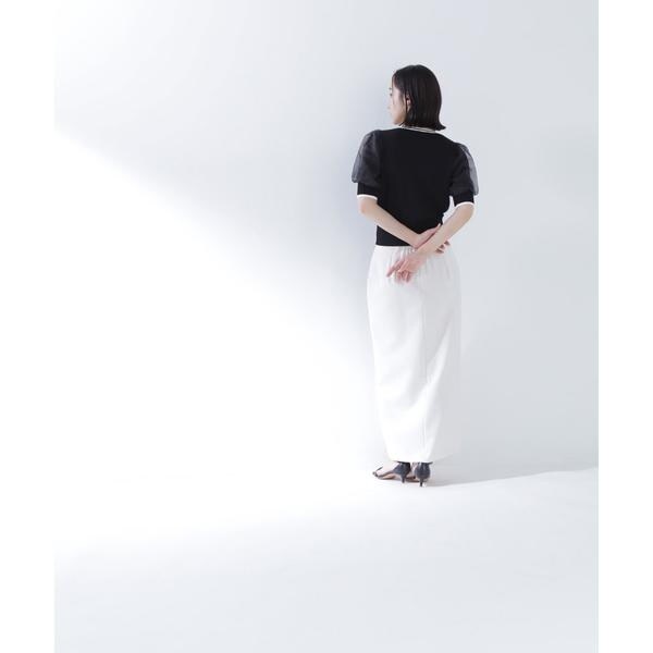 ナチュラルビューティーベーシック（NATURAL BEAUTY BASIC）/バイカラーオーガンスリーブカーディガン_6