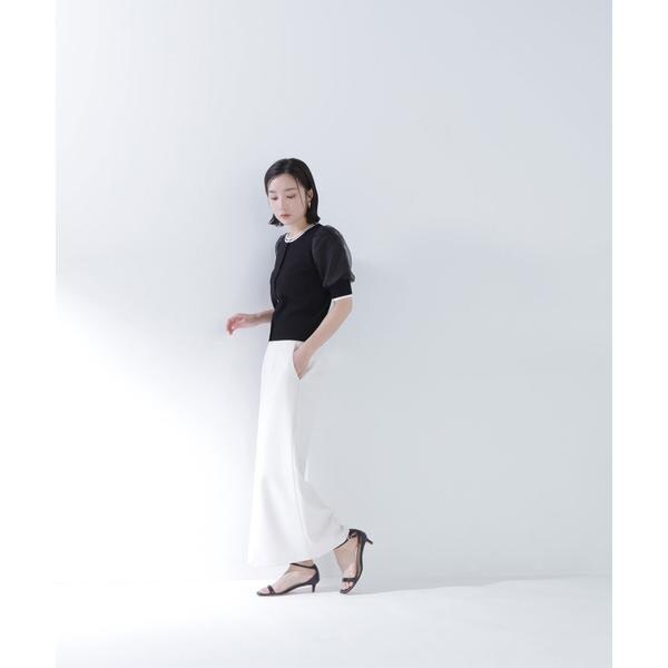 ナチュラルビューティーベーシック（NATURAL BEAUTY BASIC）/バイカラーオーガンスリーブカーディガン_8