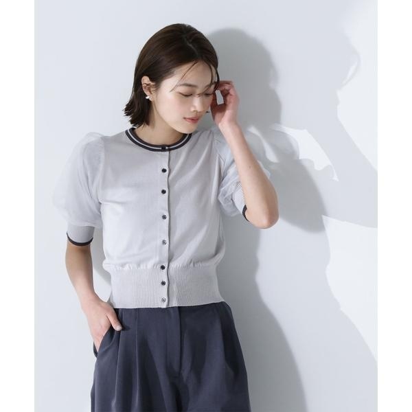ナチュラルビューティーベーシック（NATURAL BEAUTY BASIC）/バイカラーオーガンスリーブカーディガン_18