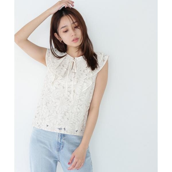 N. Natural Beauty Basic レースブラウス&amp;サロペットセット 楽天市場】レースブラウス＆サロペットセットアップ／エヌ ナチュラル