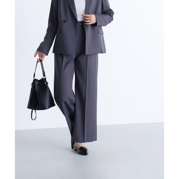 ナチュラルビューティーベーシック（NATURAL BEAUTY BASIC）/パウダリーツイルセットアップシリーズ　ワイドストレートパンツ