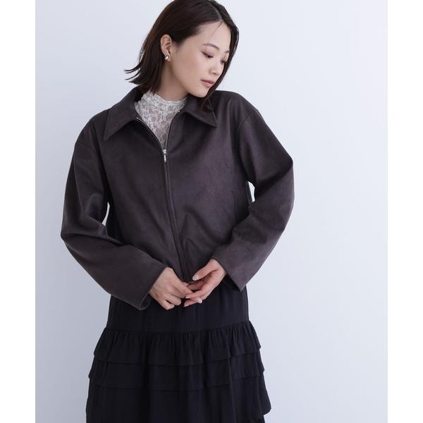 ナチュラルビューティーベーシック（NATURAL BEAUTY BASIC）/ステンカラーフェイクスエードブルゾン