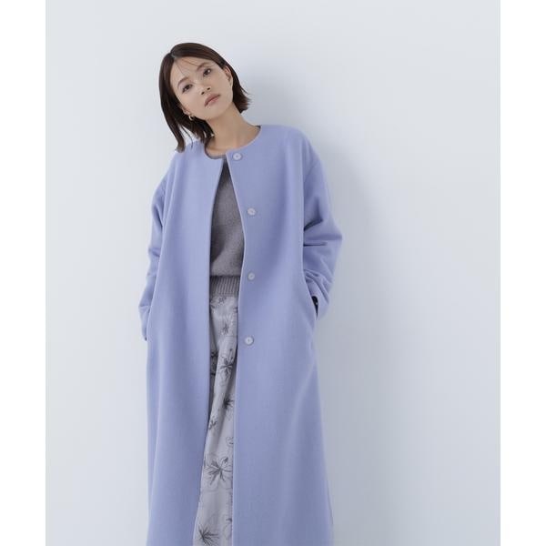 ナチュラルビューティーベーシック（NATURAL BEAUTY BASIC）/フォルムノーカラーロングコート