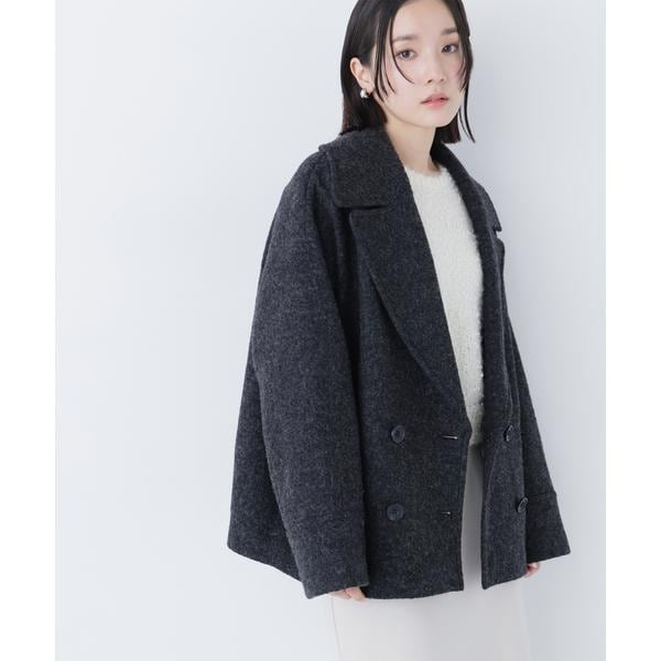 ナチュラルビューティーベーシック（NATURAL BEAUTY BASIC）/ウーリーフォルムハーフコート