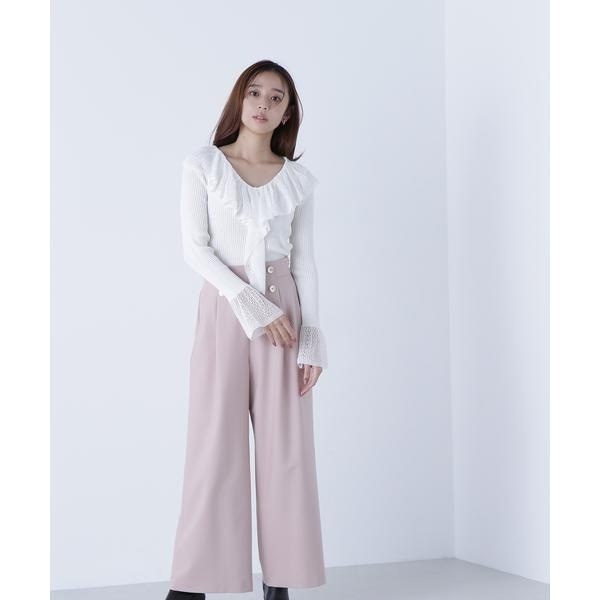 ナチュラルビューティーベーシック（NATURAL BEAUTY BASIC）/＜骨格ウェーブ＞ハイウエストマリンパンツ