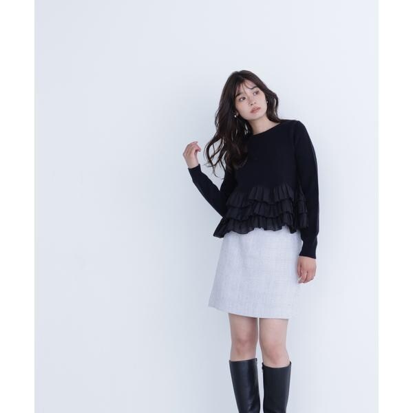 ナチュラルビューティーベーシック（NATURAL BEAUTY BASIC）/ムジツイードミニスカート