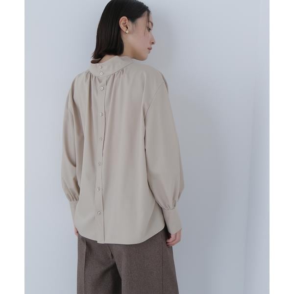 ナチュラルビューティーベーシック（NATURAL BEAUTY BASIC）/2wayスタンドネックブラウス