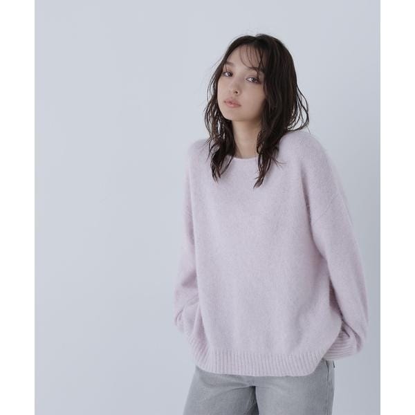 ナチュラルビューティーベーシック（NATURAL BEAUTY BASIC）/フォックス混オーバーニット