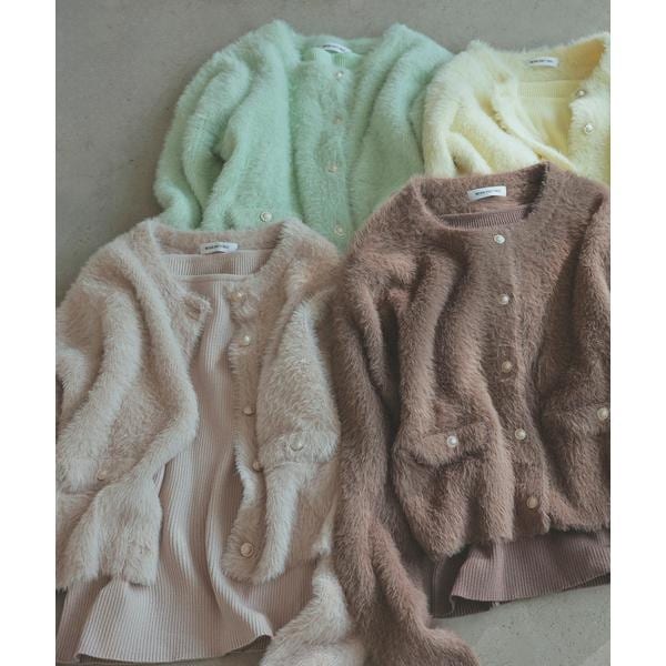 ナチュラルビューティーベーシック（NATURAL BEAUTY BASIC）/“ふわ＆リブ”アンサンブルニット