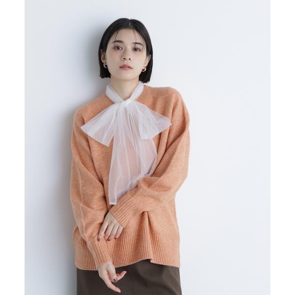 ナチュラルビューティーベーシック（NATURAL BEAUTY BASIC）/バックスリットミドルニット