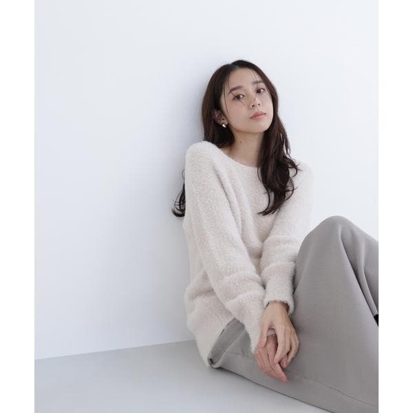 ナチュラルビューティーベーシック（NATURAL BEAUTY BASIC）/フェザーニットセットアップ