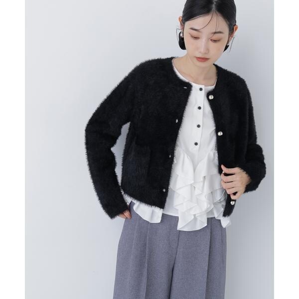 ナチュラルビューティーベーシック（NATURAL BEAUTY BASIC）/シャギーニットジャケット_6