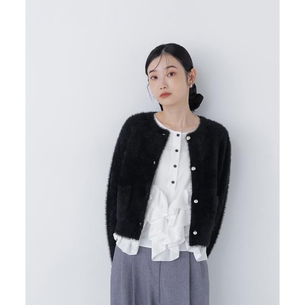 ナチュラルビューティーベーシック（NATURAL BEAUTY BASIC）/シャギーニットジャケット_8