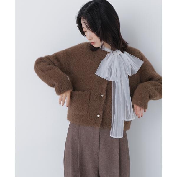 ナチュラルビューティーベーシック（NATURAL BEAUTY BASIC）/シャギーニットジャケット_15