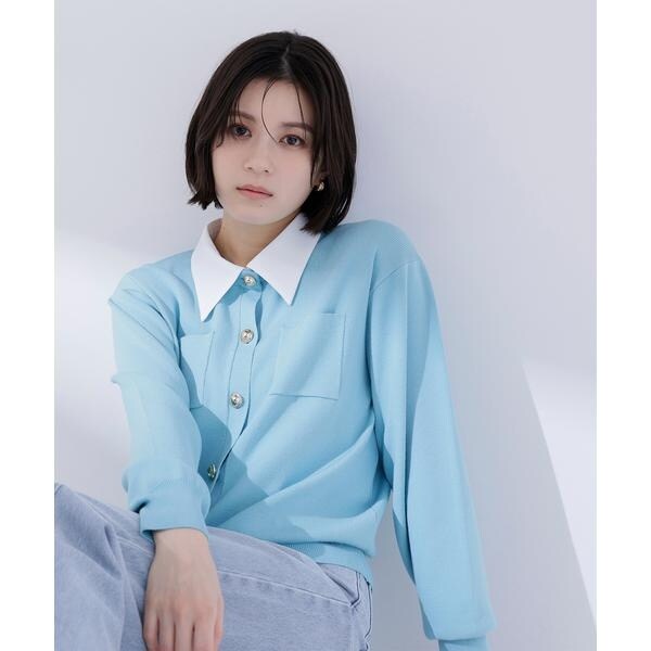 ナチュラルビューティーベーシック（NATURAL BEAUTY BASIC）/2wayカラーニットカーディガン