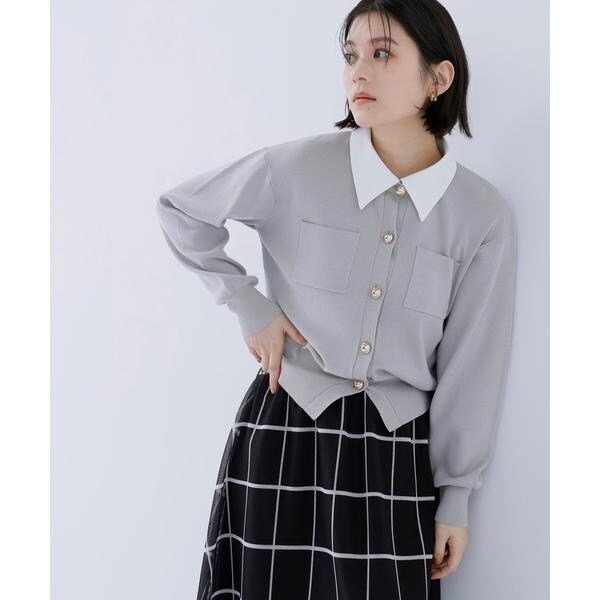 ナチュラルビューティーベーシック（NATURAL BEAUTY BASIC）/2wayカラーニットカーディガン_7