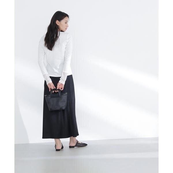 ナチュラルビューティーベーシック（NATURAL BEAUTY BASIC）/バイアスサテンナロースカート_14