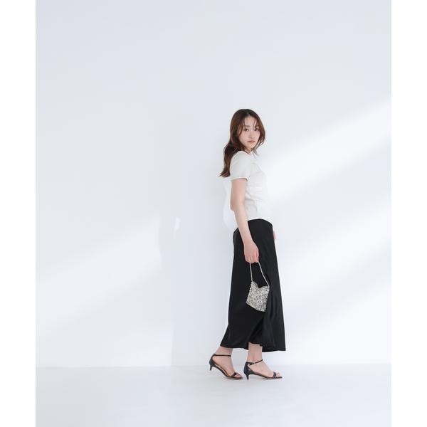 ナチュラルビューティーベーシック（NATURAL BEAUTY BASIC）/バイアスサテンナロースカート_15