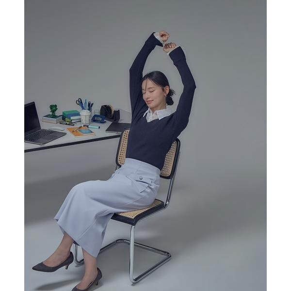 ナチュラルビューティーベーシック（NATURAL BEAUTY BASIC）/アウトポケットナロースカート